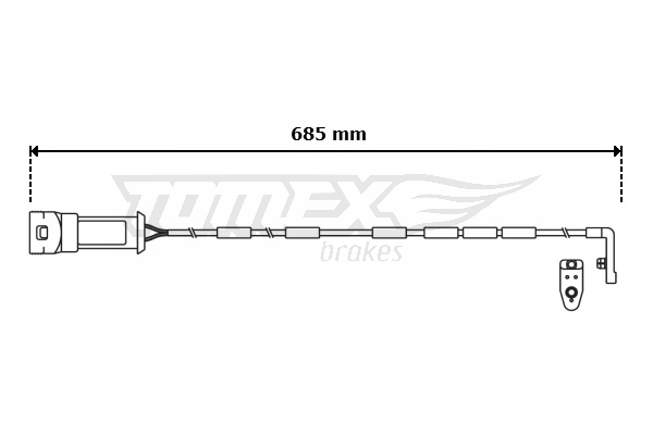 Výstrażný kontakt opotrebenia brzdového oblożenia TOMEX Brakes